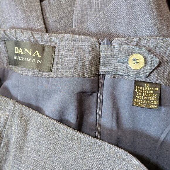 Dana Buchman Suit Skirt Great Fit Denim-blue sz 10 Perfect Condition, bonus top - Picture 3 of 14